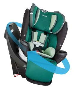 Evenflo Gold Revolve360 Extend All-in-One Rotational Car Seat with Green & Gentle Fabric