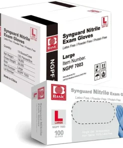Basic Medical Blue Nitrile Exam Gloves