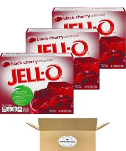 SUPREME BOX Jell-O Black Cherry Gelatin Mix