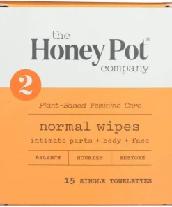 The Honey Pot Normal Intimate Travel Daily Wipes 15 count Pack