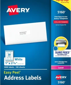 Avery Easy Peel Printable Address Labels with Sure Feed