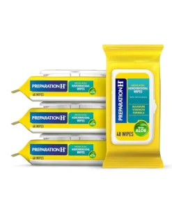 Preparation H Hemorrhoid Flushable Wipes with Witch Hazel for Skin Irritation Relief