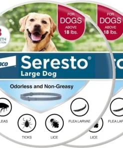 Seresto Large Dog Vet-Recommended Flea & Tick Treatment & Prevention Collar for Dogs Over 18 lbs.