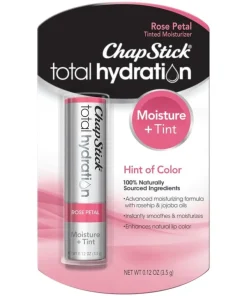 ChapStick Total Hydration Moisture + Tint Rose Petal Tinted Lip Balm Tube
