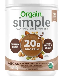 Orgain Organic Simple Vegan Protein Powder, Chocolate