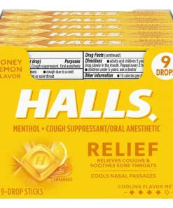 HALLS Relief Honey Lemon Cough Drops