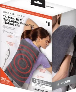 Calming Heat Massaging Weighted Heating Pad by Sharper Image