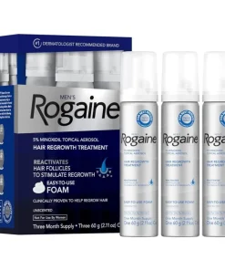 Men??s Rogaine 5% Minoxidil Topical Aerosol Hair Regrowth Treatment Foam