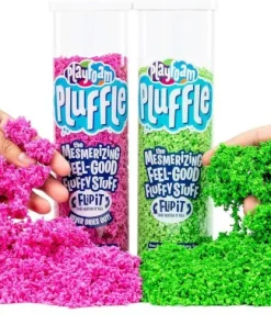 Educational Insights Playfoam Pluffle for Sensory Bins 2-Pack Pink & Green